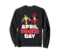 Marvel Deadpool & Wolverine April Pool's Day Kick Me Hug Me Sweatshirt
