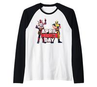Marvel Deadpool & Wolverine April Pool's Day Team-Up Manche Raglan