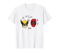 Marvel Deadpool & Wolverine Best Bubs Faces Doodles T-Shirt