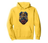 Marvel Deadpool & Wolverine Logan Bust Epic Portrait Retro Sweat à Capuche, Unisexe pour Adultes, Citron, M