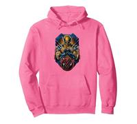 Marvel Deadpool & Wolverine Logan Bust Epic Portrait Retro Sweat à Capuche, Unisexe pour Adultes, Rose Vif, S