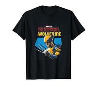 Marvel Deadpool & Wolverine Logan Wearing Mask Epic Shot T-Shirt, Homme, Noir, 5XL