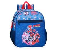 Marvel Disney Spidey Power of 3 Sac à Dos pour Enfant, Sac à Dos d'école, Bretelles Larges, ergonomiques et rembourrées, Plusieurs Poches., Bleu, Sac à Dos préscolaire
