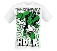 Marvel DSN-1-HLK003-H49-6-WH-S, T-Shirt Homme, Weiß, S