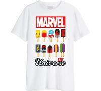 Marvel « Eat Universe » MEMARCOTS288 T-Shirt Homme, Blanc, Taille XS