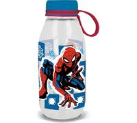 Marvel Ecozen bouteille transparente pour enfants en Tritan Spiderman Spiderman 460 ml avec capuchon et poignée en silicone
