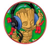 Marvel Enceinte portable sans fil Groot Gardiens de la Galaxie avec radio FM, micro, lecteur MP3, carte mémoire et batterie rechargeable