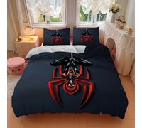 () Marvel Ensemble De 3 Pieces Spider-Man Cartoon Housse De Couette Parure De Lit Différentes Tailles, Adaptées À La Decoration De La Chambre Et De La Chambre D'amis (1 * Housse De