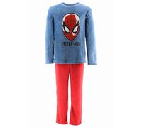 Marvel Ensemble Pyjama Homme Spider-Man, Polaire Bleu et Rouge, 100% Polyester 200g/m², Patch Sublimé et Brodé (FR/ES, Alpha/Lettres, L, Taille Normale, Taille Normale, Bleu/Rouge)