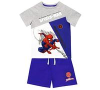 Marvel - Ensemble Short et T-Shirt - Spiderman - Garçon - Multicolore - 6-7 Ans