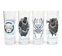 Marvel EV-20729 Lot de 4 verres à shot Black Panther, 4 unités (lot de 1), 4