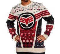 Marvel Falcon Ugly Pull de Noël pour homme et femme Motif Avengers, Rouge, blanc, noir., Taille XL