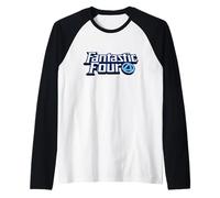 Marvel Fantastic Four 4 Logo Manche Raglan