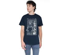Marvel Fantastic Four First Family and Herbie Blueprint Unisex T Shirt, Navy, Bleu Marine, M Mixte