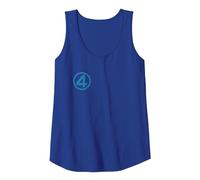 Marvel Fantastic Four: First Steps 4" Chest Logo Costume Débardeur, Femme, Bleu Royal, S
