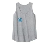 Marvel Fantastic Four: First Steps 4" Chest Logo Costume Débardeur, Femme, Gris Chiné, S