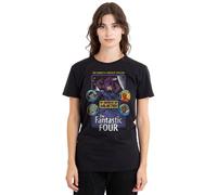 Marvel Fantastic Four in Search of Galactus Ladies T Shirt, Black, Noir, XXL Femme