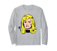 Marvel Fantastic Four Invisible Woman Big Face Costume Manche Longue