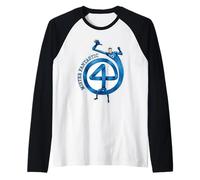 Marvel Fantastic Four Mister Fantastic 4" Logo Comic Art Manche Raglan