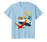 Marvel Fantastic Four Retro Fantasticar Team T-Shirt, Enfant, Bleu Céleste, 8 Ans