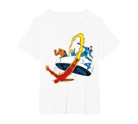 Marvel Fantastic Four Retro Fantasticar Team T-Shirt, Femme Grandes Tailles, Blanc, 4X