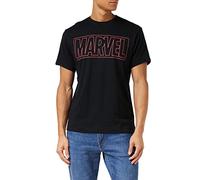 Marvel Outline Logo T-Shirt, Noir (Noir), L Homme