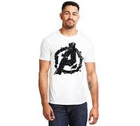 Marvel Avengers Cracked T-Shirt, Blanc (White White), (Taille Fabricant: Medium) Homme