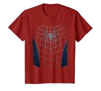 Marvel Friendly Neighborhood Spider-Man No Way Home Costume T-Shirt, Enfant, Canneberge, 4 Ans
