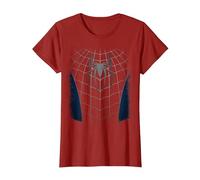 Marvel Friendly Neighborhood Spider-Man No Way Home Costume T-Shirt, Femme, Canneberge, L