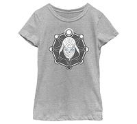 Marvel Girls' Little, Big Mask Logo T-Shirt, Athletic Heather, X-Large