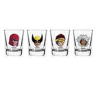 Marvel Glass Set - X-Men 90's - 2 oz. Glass Capacity - Set of 4 Glasses - Classic Shape