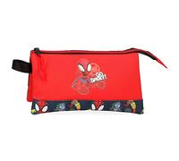 Marvel Trousse triple Go Spidey Polyester 22 x 12 x 5 cm Rouge