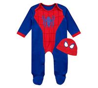 Marvel Grenouillere Bebe | Ensemble Grenouillère et Bonnet Spiderman | Pyjama Bebe pour Garcons