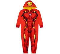 Marvel Grenouillère Iron Man | Surpyjama Garçon Avengers | Combinaison Enfant | Surpyjama Polaire | Rouge 11-12 Ans