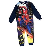Marvel Grenouillère officielle Spider-Man en polaire, Pyjama tout en un pour garçon ou fille, Bleu, de 18 mois à 10 ans, bleu marine, 18-24 mois