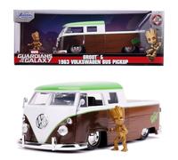 Jada Modèle réduit de voiture Marvel Groot 1963 Bus – Camion VW moulé sous pression Échelle 1:24