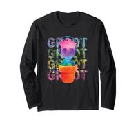 Marvel Groot Headphones & Flowerpot Rainbow Colors Manche Longue