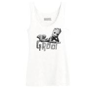 Marvel « Groot » WOIAMGMTK001 Débardeur Femme, Blanc, Taille S