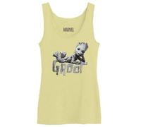 Marvel « Groot » WOIAMGMTK001 Débardeur Femme, Jaune, Taille S