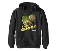 Marvel Grrot Slam, Sweat-Shirt À Capuche Unisexe Enfants ^ garçon, Schwarz,