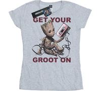 Marvel - "Guardians Of The Galaxy Get Your Groot On" T-Shirt für Damen BI22555 (M) (Grau meliert)