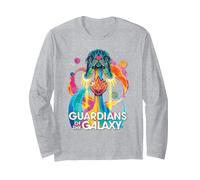 Marvel Guardians of The Galaxy Volume 3 Bowie Space Rainbow Manche Longue, Unisexe pour Adultes, Gris Chiné, L