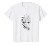 Marvel Guardians Vol. 2 Groot Lines Face T-Shirt, Enfant, Blanc, 6 Ans