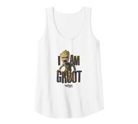 Marvel Guardians Vol.2 I AM Groot Cute Angry Débardeur, Femme, Blanc, XXL