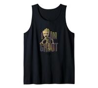 Marvel Guardians Vol.2 I AM Groot Cute Angry Débardeur, Homme, Noir, XL