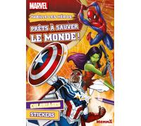 Marvel - Habille les héros - Prêts à sauver le monde ! - Coloriages, stickers - Collectif - Hemma - broché - Document jeunesse