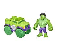 Marvel Hasbro F3989 Figurine d'action Spidey et His Amazing Friends Hulk et véhicule de Camion pour Enfants Ages 3 et Up Noir
