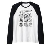 Marvel Heroes and Villain Close Up Boxes Manche Raglan