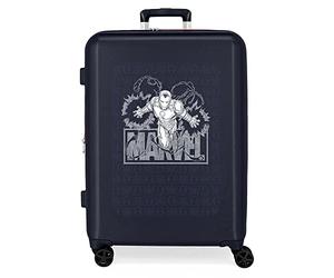 Marvel Heroes Iron Man Valise Moyenne Bleu 48x70x26 cms ABS Rigide Fermeture TSA intégrée 81L 3.98 kgs 4 Doubles roues