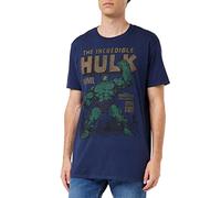 Marvel Homme Hulk Rage T shirt, Bleu (Navy Navy), XL EU